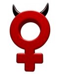 16631448-female-symbol-with-horns-on-white-background--3d-illustration